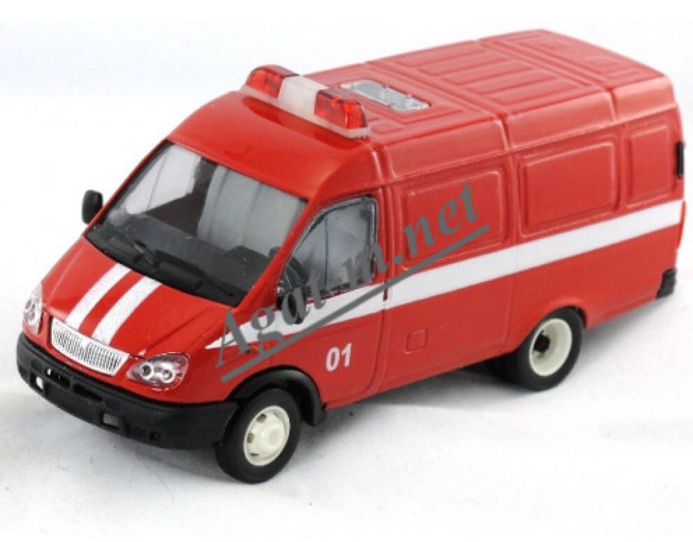 ГАЗель 2705 Фургон пожарный косые фары - Моссар (АГАТ-М) toy car collectible - Main Image 1