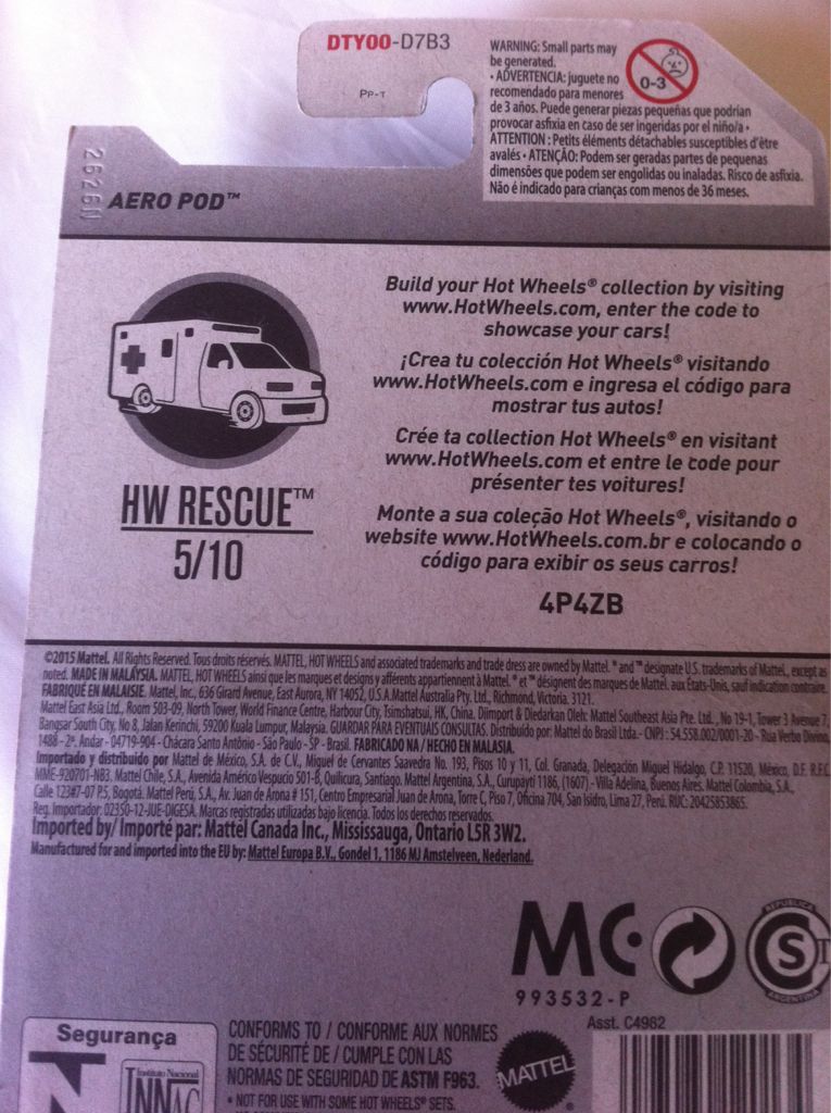 Aero Pod - HW Rescue toy car collectible - Main Image 2