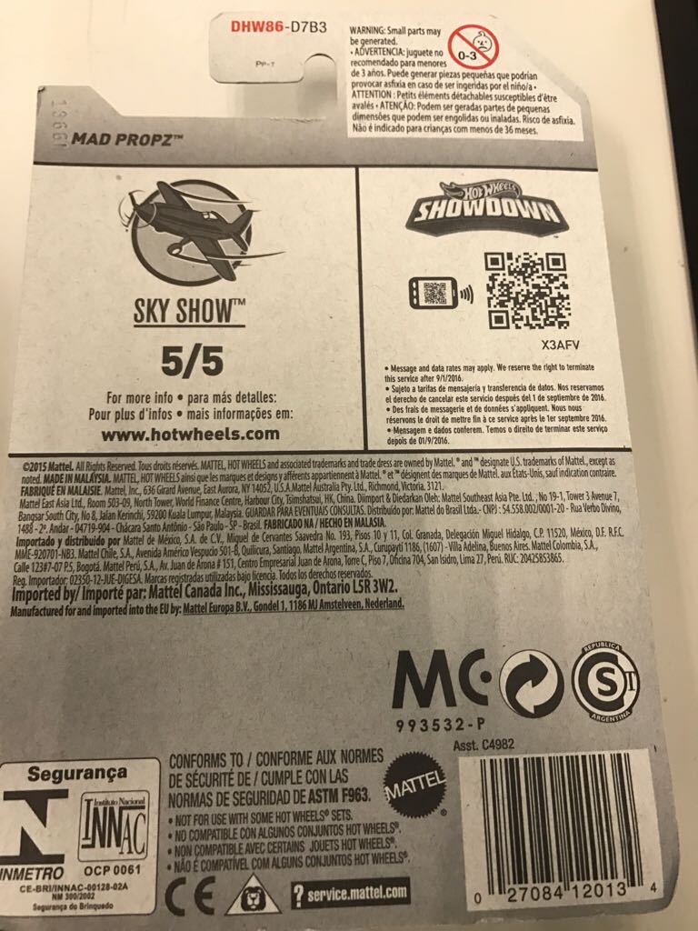 Mad Propz - 2016 HW Sky Show toy car collectible - Main Image 2