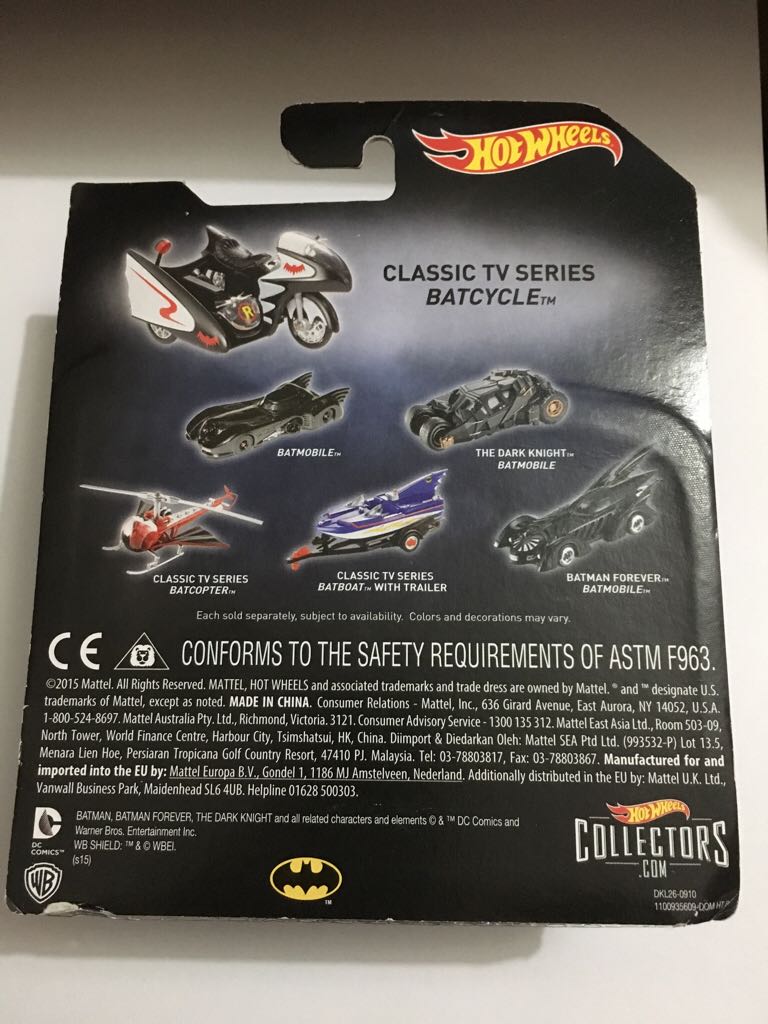Batman Classic TV Series /Batcycle - Hot Wheels Collectors.com toy car collectible - Main Image 2