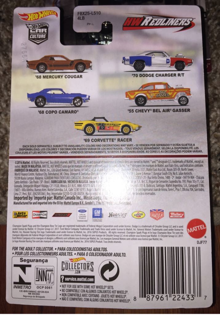 ‘69 Corvette Racer - Car Culture: HW Redliners toy car collectible - Main Image 2