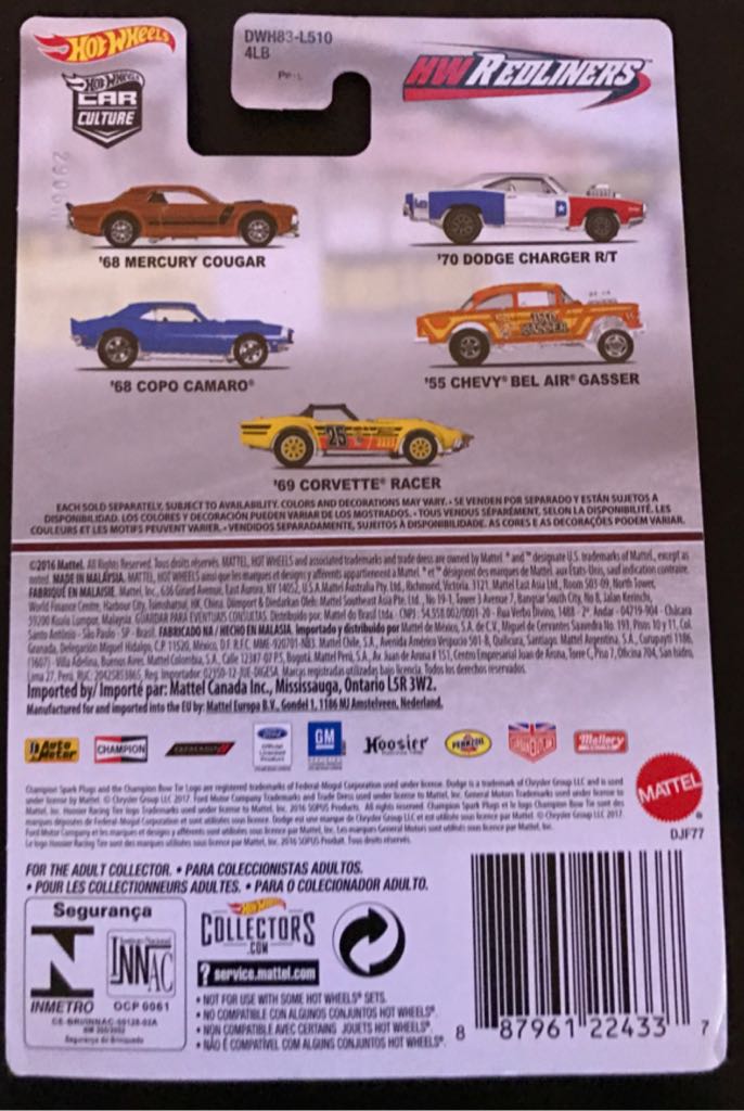 1970 Dodge Charger R/T - Car Culture: HW Redliners toy car collectible - Main Image 2
