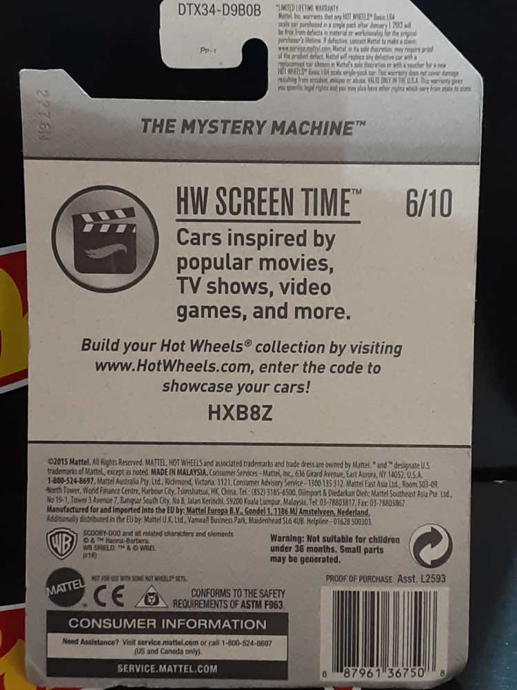 The Mystery Machine - ‘17 HW Screen Time toy car collectible - Main Image 3
