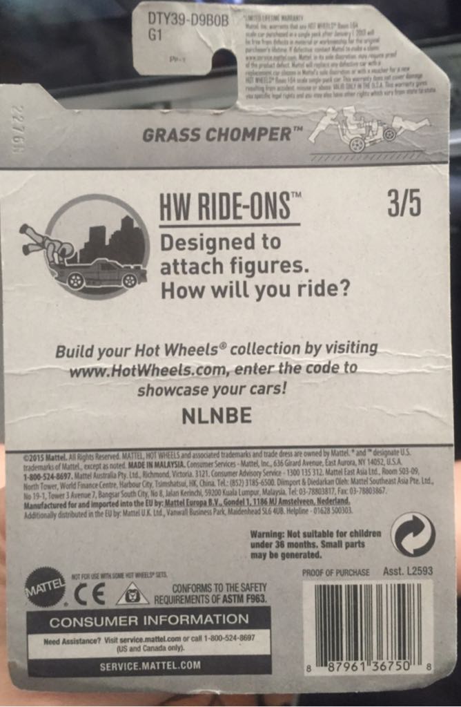 Grass Chomper - ’17 HW Ride-ons toy car collectible - Main Image 2