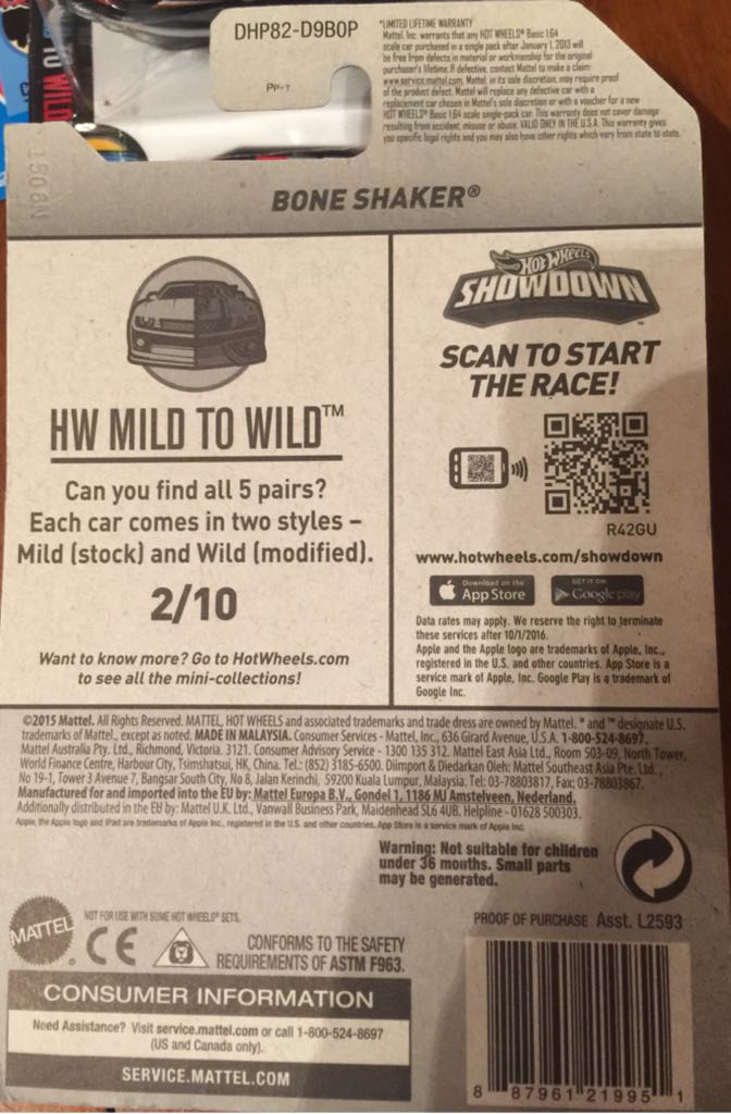 Bone Shaker - HW Mild To Wild toy car collectible - Main Image 2