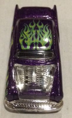 Custom Chevy  Morado Con Flamas Verdes - Hot Wheels toy car collectible - Main Image 2
