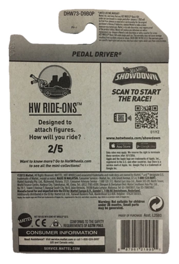 Pedal Driver - HW Ride-Ons toy car collectible - Main Image 2