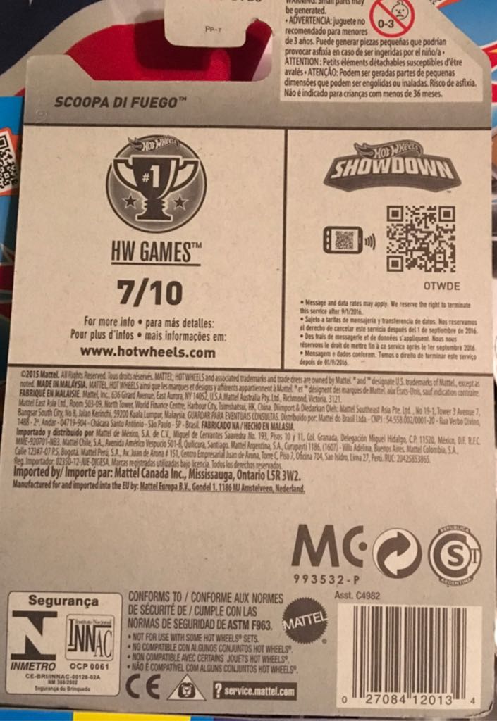 2016 SCOOPA DI FUEGO - 2016 - HW Games toy car collectible - Main Image 2