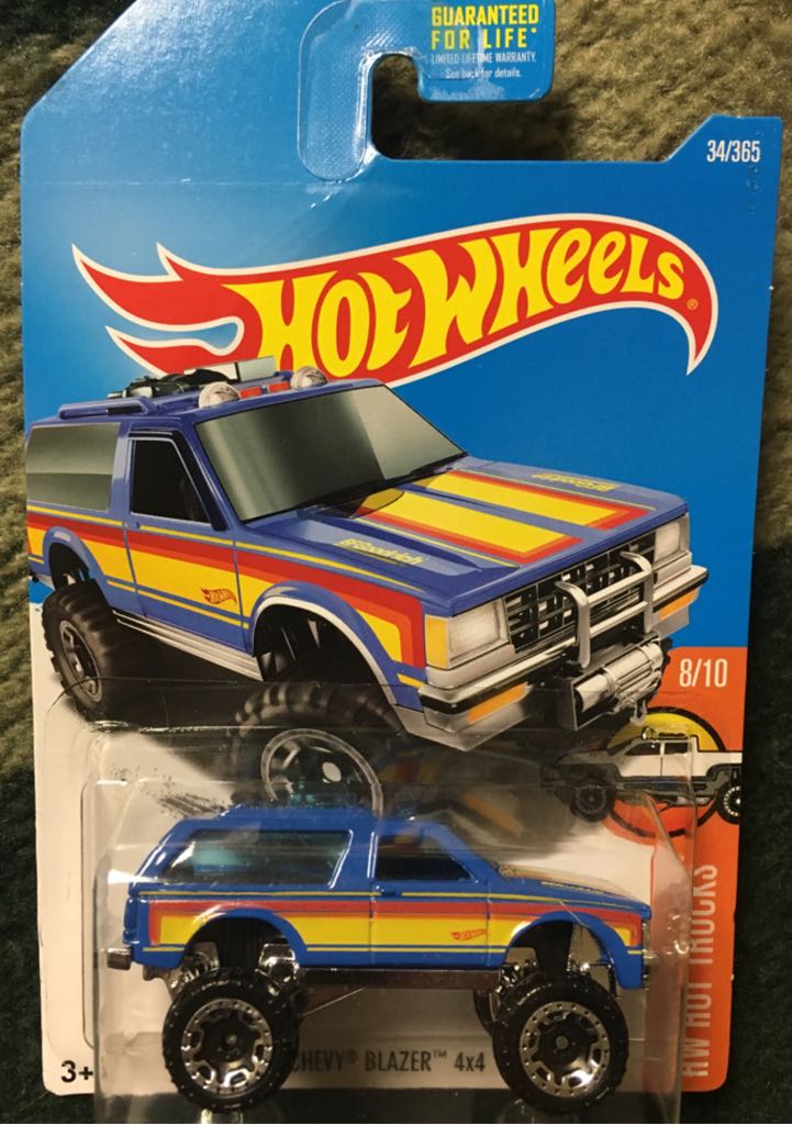 Chevy Blazer 4x4 - ‘17 HW Hot Trucks toy car collectible - Main Image 1