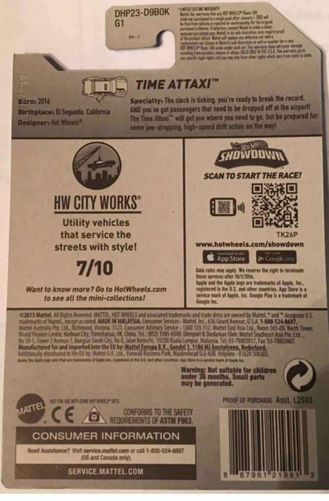 Time Attaxi - Netflix Let’s Race 5 Pack toy car collectible - Main Image 2