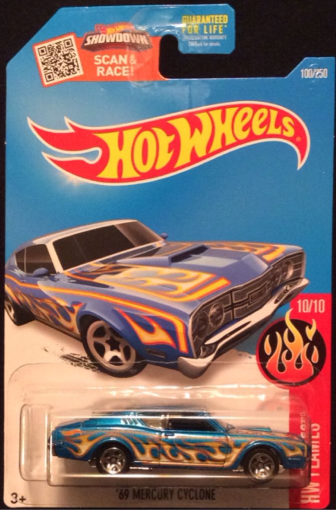 1969 Mercury Cyclone - ’16 HW Flames toy car collectible - Main Image 1