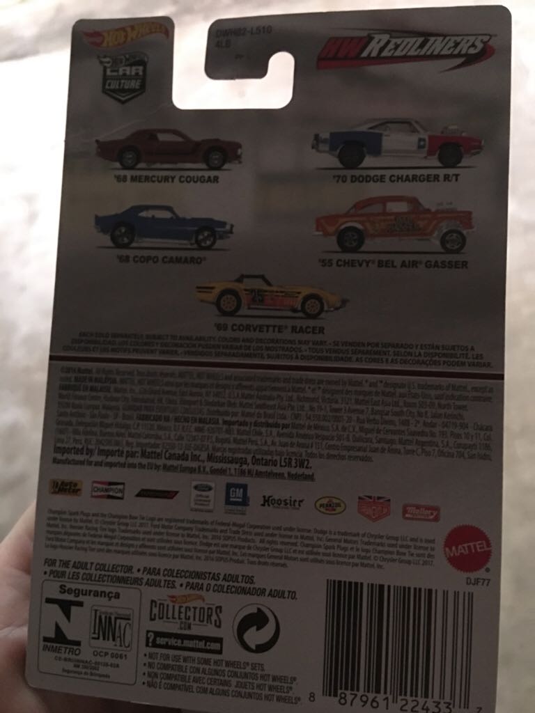 68 Mecury Cougar - HW Redliners toy car collectible - Main Image 2