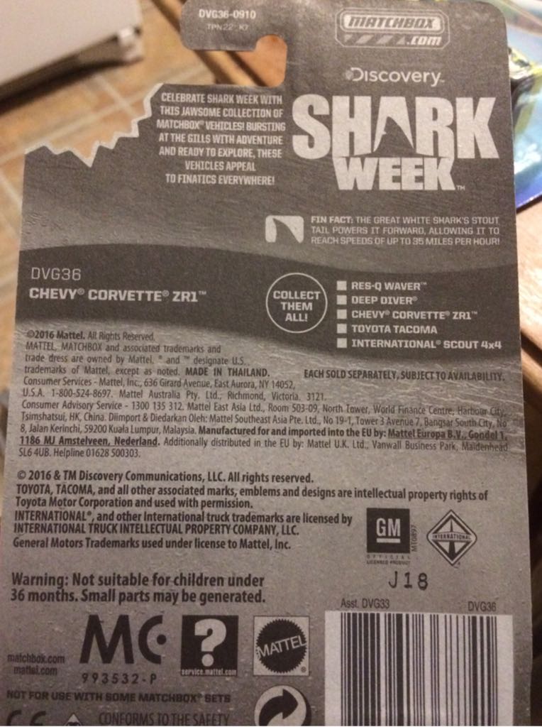 Chevy Corvette Zr1 - Shark Week toy car collectible - Main Image 2