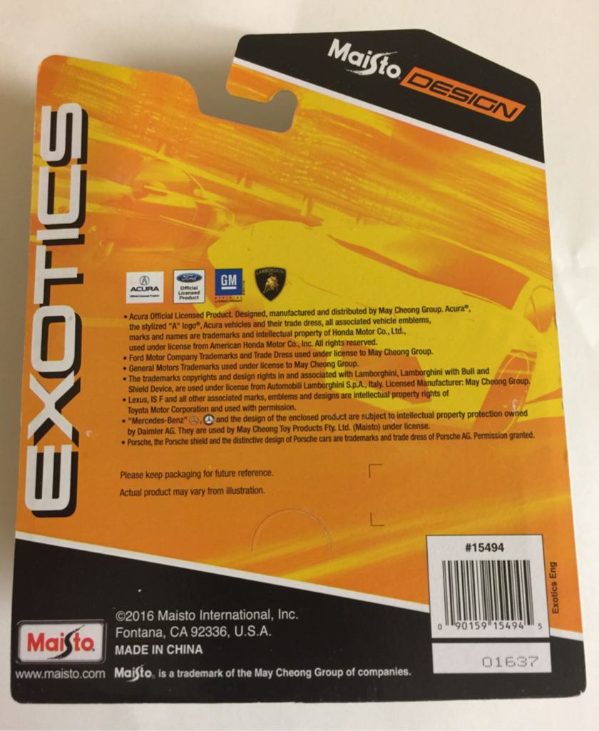 Lamborghini Aventador LP 700-4 - 2016 - Maisto Design Exotics toy car collectible - Main Image 2