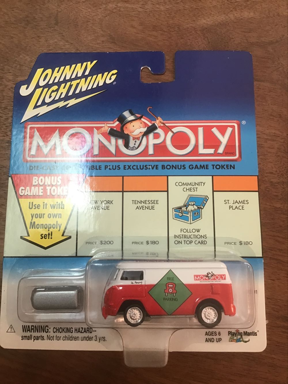 JL Free Parking ’60 VW Van - Monopoly Series toy car collectible - Main Image 1