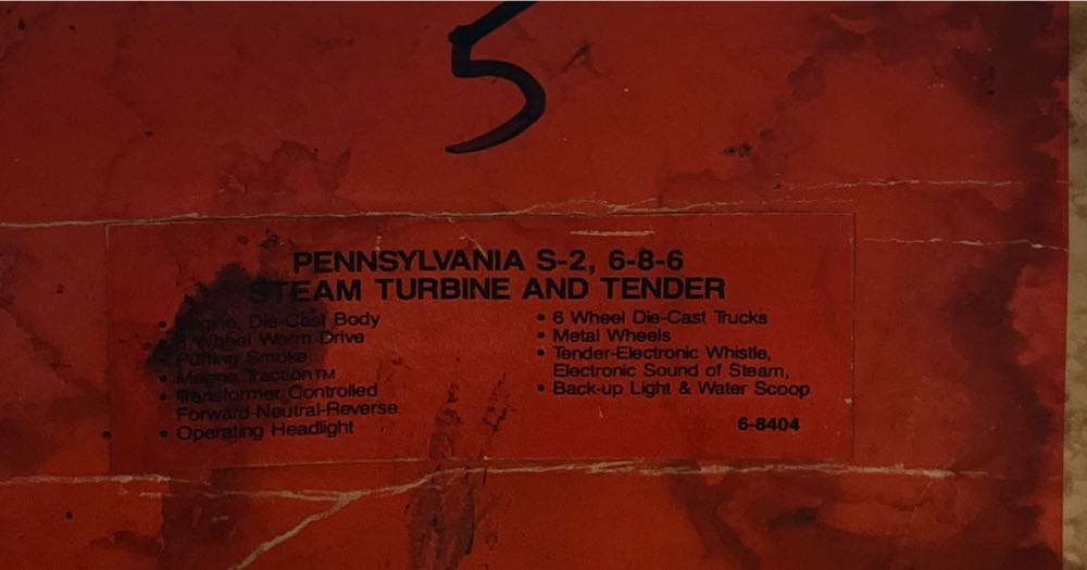 Pennsylvania S-2 6-8-6 Steam Turbine And Tender “6200” - Lionel model trains collectible - Main Image 2