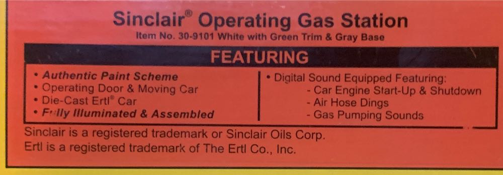 Sinclair Operating Gas Station - MTH Rail King model trains collectible - Main Image 2