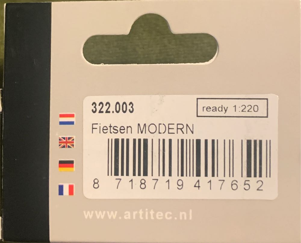 Artitec 322.003 Z Modern Bicycles Moderne Modern Fahrräder 1:220  model trains collectible [Barcode 8718719417652] - Main Image 3