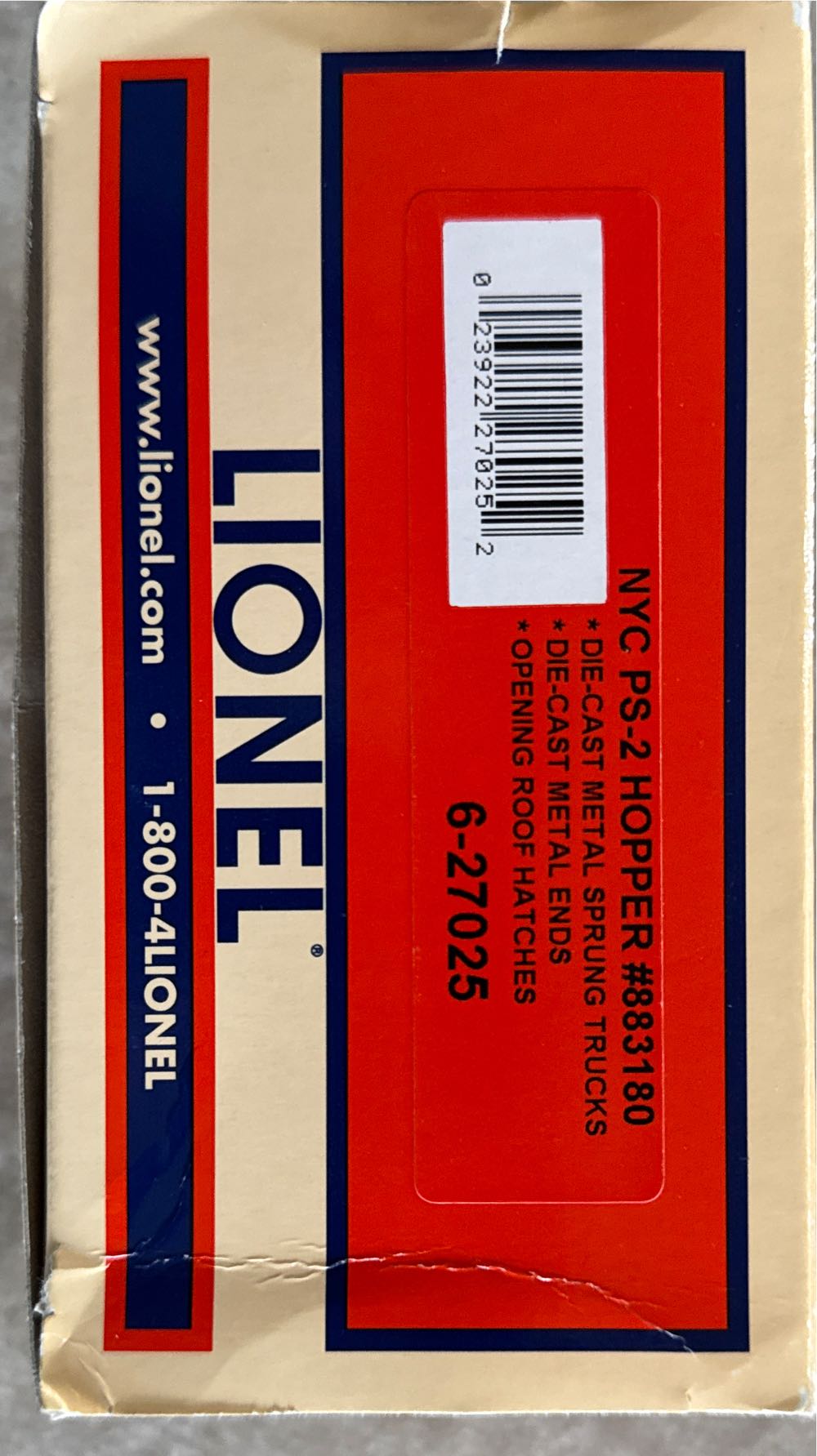 NYC PS-2 HOPPER #883180 - Lionel model trains collectible [Barcode 023922270252] - Main Image 2