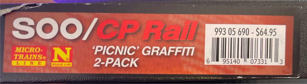 Micro Trains 99305690 N Soo Cp Rail Picnic Graffiti Freight Car Set Of 2 Nib - Micro Trains Line  |  N Scale Collector model trains collectible [Barcode 695140073313] - Main Image 3