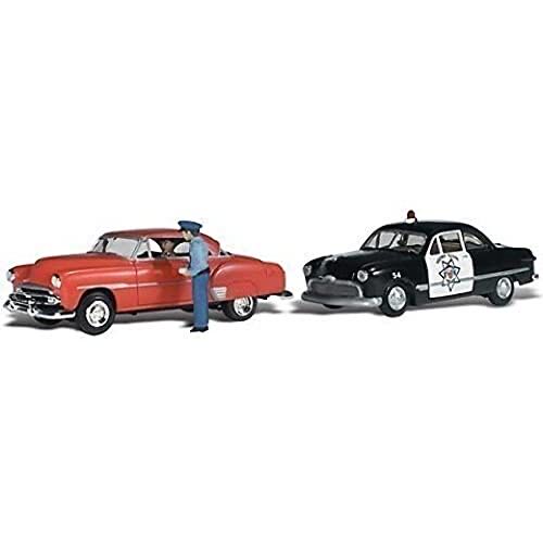 Willie’s Warnin ’s Chevy & Ford Police Car W Drivers N Scale Woodland  model trains collectible [Barcode 724771053330] - Main Image 1