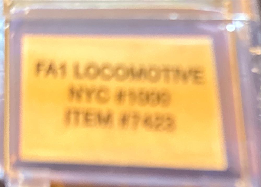 NY central FA 1 Locomtive - Life-Like Products Inc. model trains collectible - Main Image 3