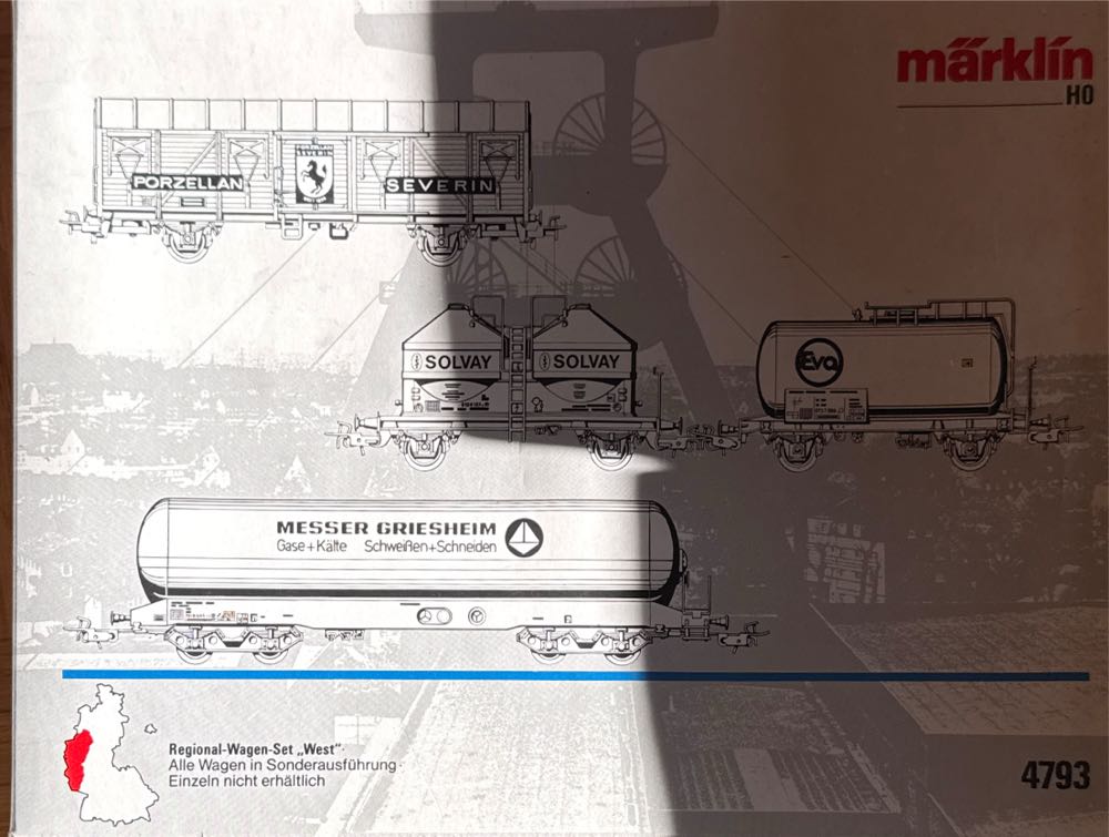 Märklin Regional Freight Car Set Ho1451 Special Db Edition West Germany H0 Original Packaging  model trains collectible [Barcode 4001883047935] - Main Image 2