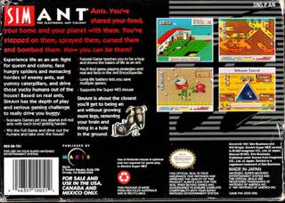 Sim Ant - Nintendo Super Nintendo Entertainment System (SNES) (Maxis Software - 1) video game collectible [Barcode 046357100512] - Main Image 2