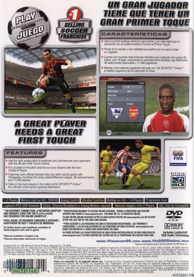 Fifa Soccer 2005 - Sony PlayStation 2 (PS2) (Ea Sports) video game collectible - Main Image 2