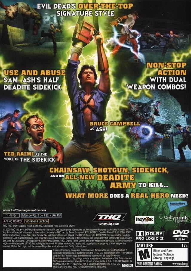 Evil Dead: Regeneration - Sony PlayStation 2 (PS2) (THQ - 1) video game collectible [Barcode 4005209068512] - Main Image 2
