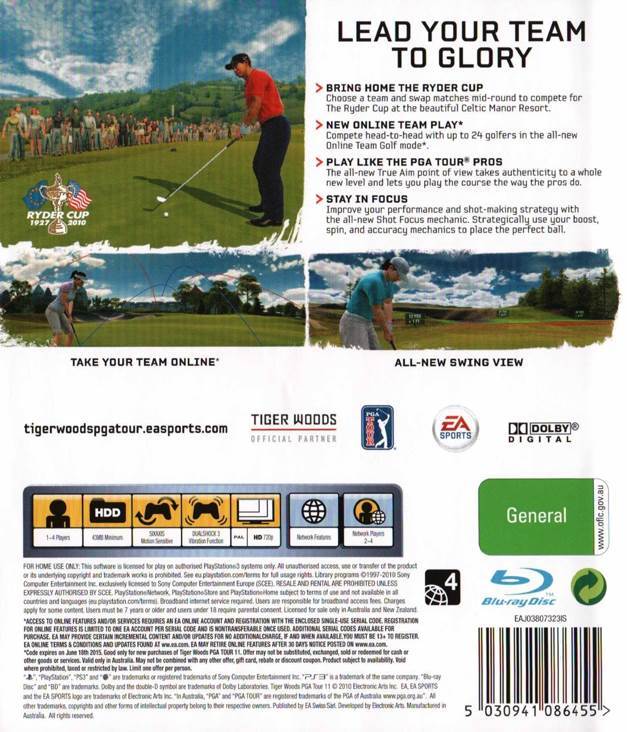Tiger Woods PGA Tour 11 - Sony PlayStation 3 (PS3) (4) video game collectible [Barcode 5030941086455] - Main Image 2