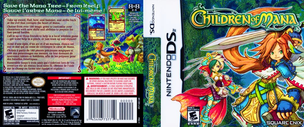 Children Of Mana - Nintendo DS (Square Enix - 1) video game collectible [Barcode 045496463885] - Main Image 2