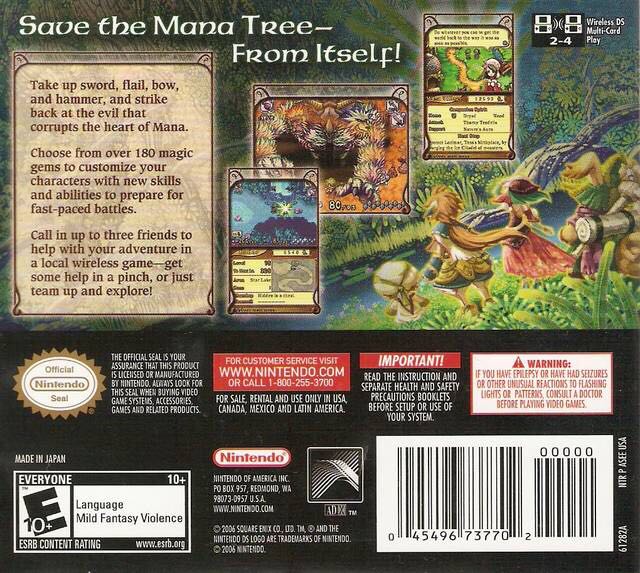 Children Of Mana - Nintendo DS (Square-Enix - 4) video game collectible [Barcode 045496463908] - Main Image 2