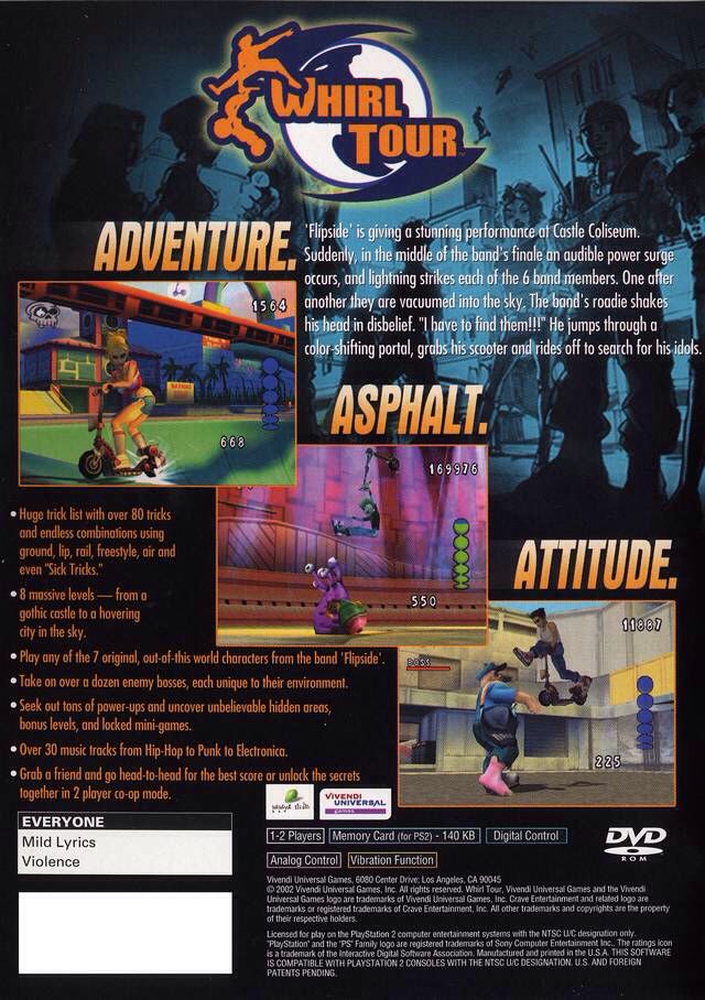 Whirl Tour - Sony PlayStation 2 (PS2) (Vivendi Games - 2) video game collectible [Barcode 020626718844] - Main Image 2