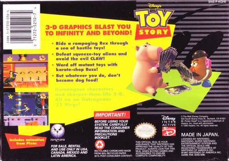 Toy Story - Nintendo Super Nintendo Entertainment System (SNES) video game collectible - Main Image 2