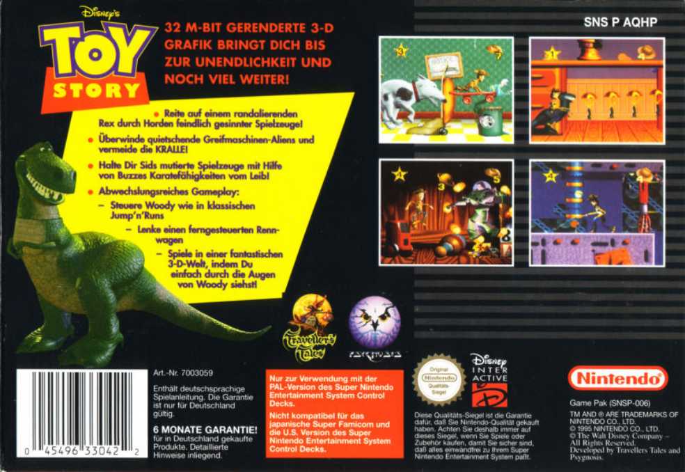 Toy Story - Nintendo Super Nintendo Entertainment System (SNES) (Disney Interactive - 1) video game collectible - Main Image 2