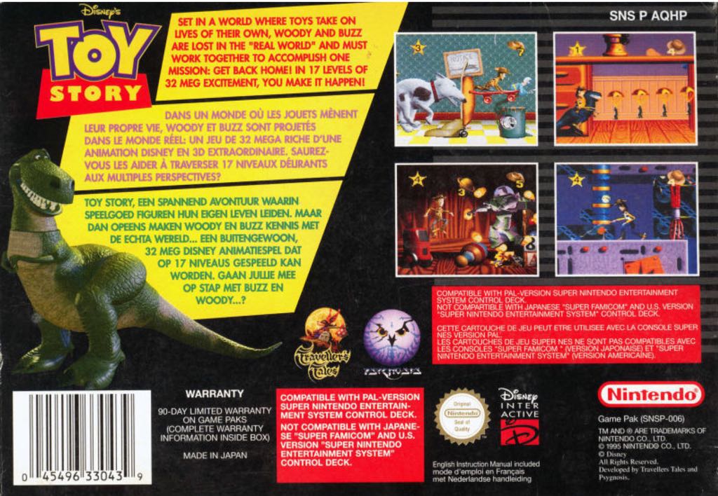 Toy Story - Nintendo Super Nintendo Entertainment System (SNES) video game collectible - Main Image 2