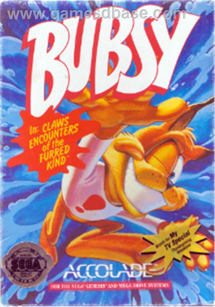 Bubsy - Sega Genesis (Mega Drive) video game collectible - Main Image 1