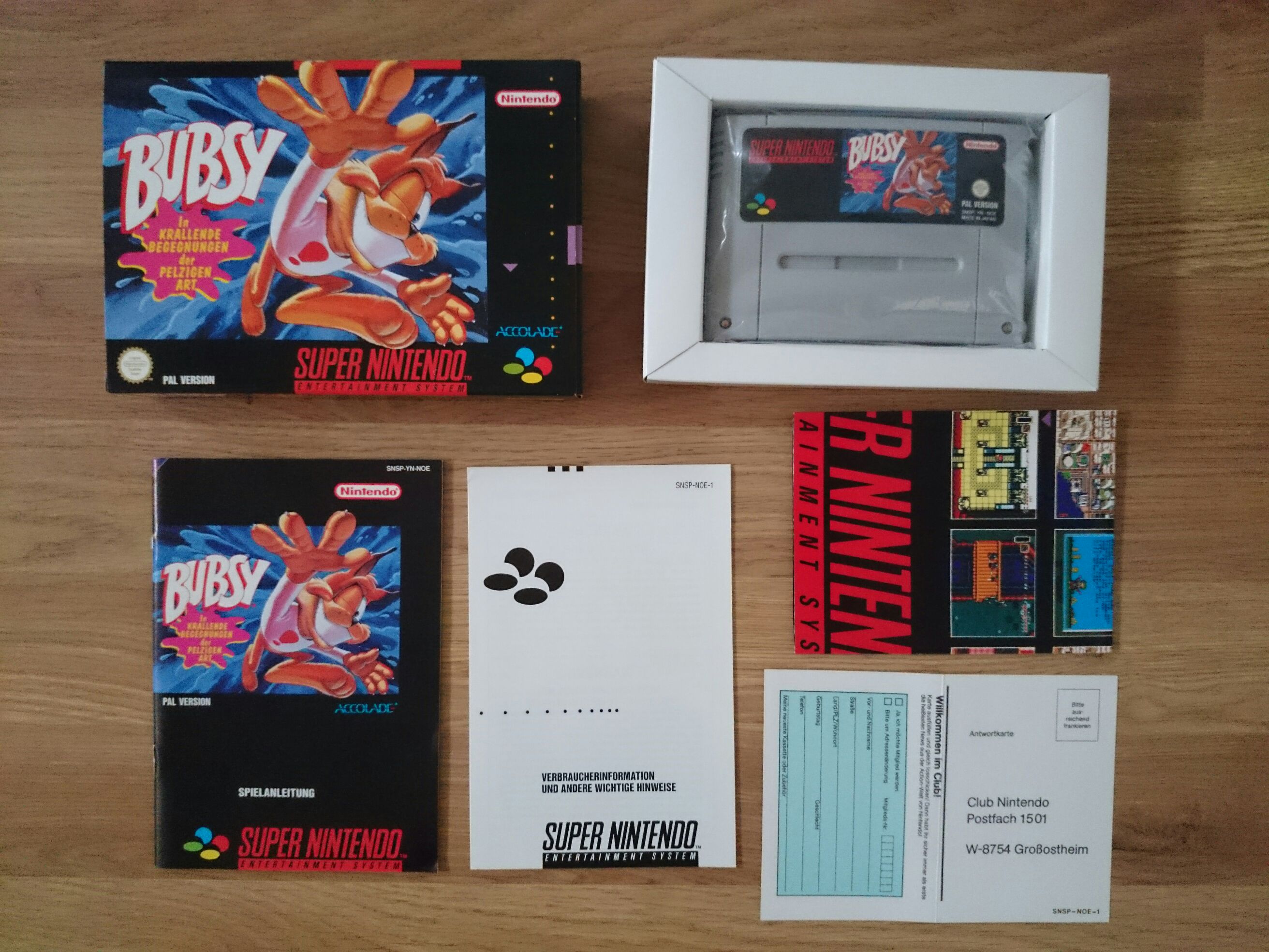 Bubsy - Nintendo Super Nintendo Entertainment System (SNES) video game collectible - Main Image 2