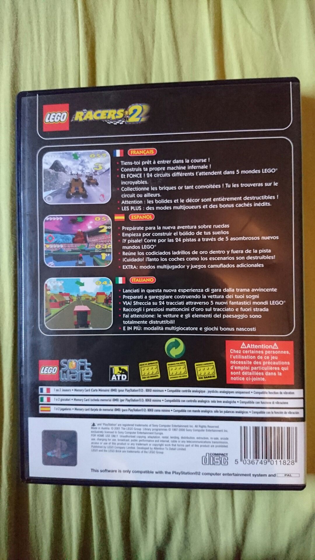 Lego Racers 2 - Sony PlayStation 2 (PS2) video game collectible [Barcode 5036749011828] - Main Image 2