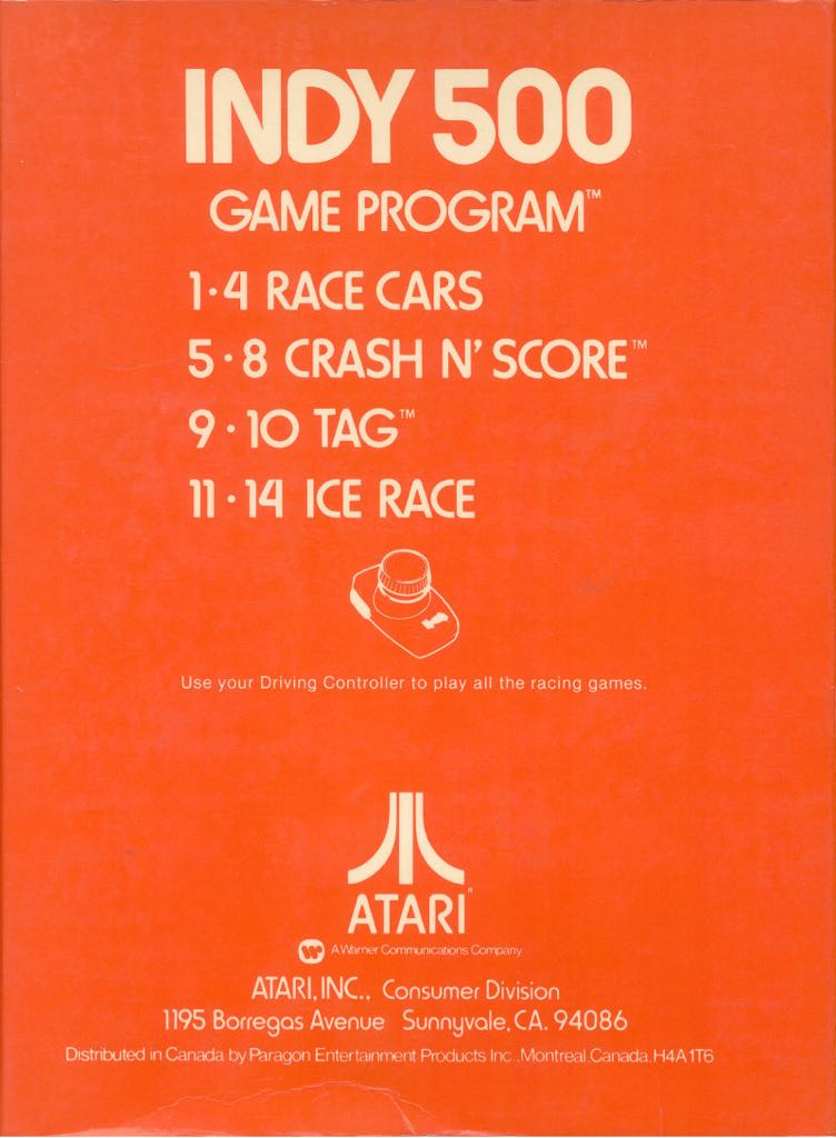 Indy 500 - Atari 2600 (Tiger Electronics - 1) video game collectible [Barcode 050626715253] - Main Image 2