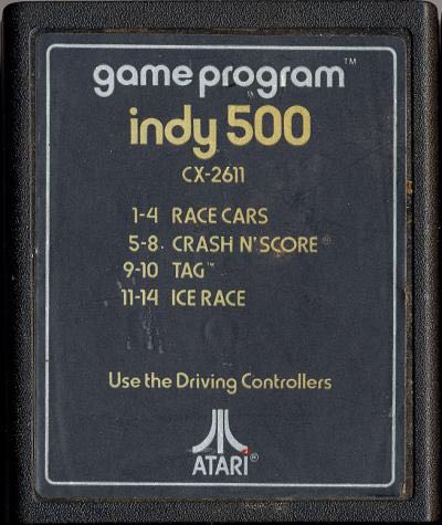 Indy 500 - Atari 2600 (Atari, Inc. - 1-2) video game collectible - Main Image 3