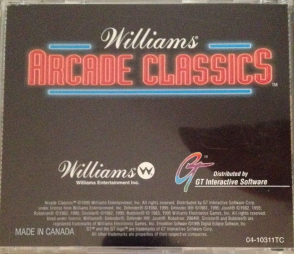 Williams Arcade Classics - Game.com (GT Interactive Software) video game collectible [Barcode 050626717226] - Main Image 2