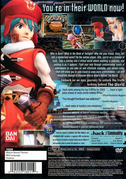 .hack//Infection (Part 1) - Sony PlayStation 2 (PS2) video game collectible - Main Image 2