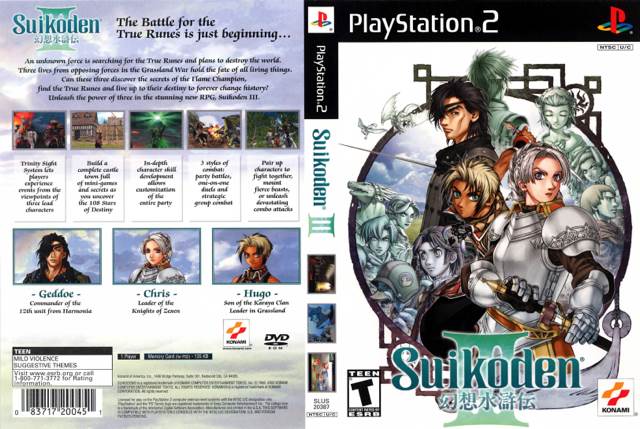 Suikoden III (PS3) - Sony PlayStation 2 (PS2) (Konami - 1) video game collectible [Barcode 083717200451] - Main Image 2