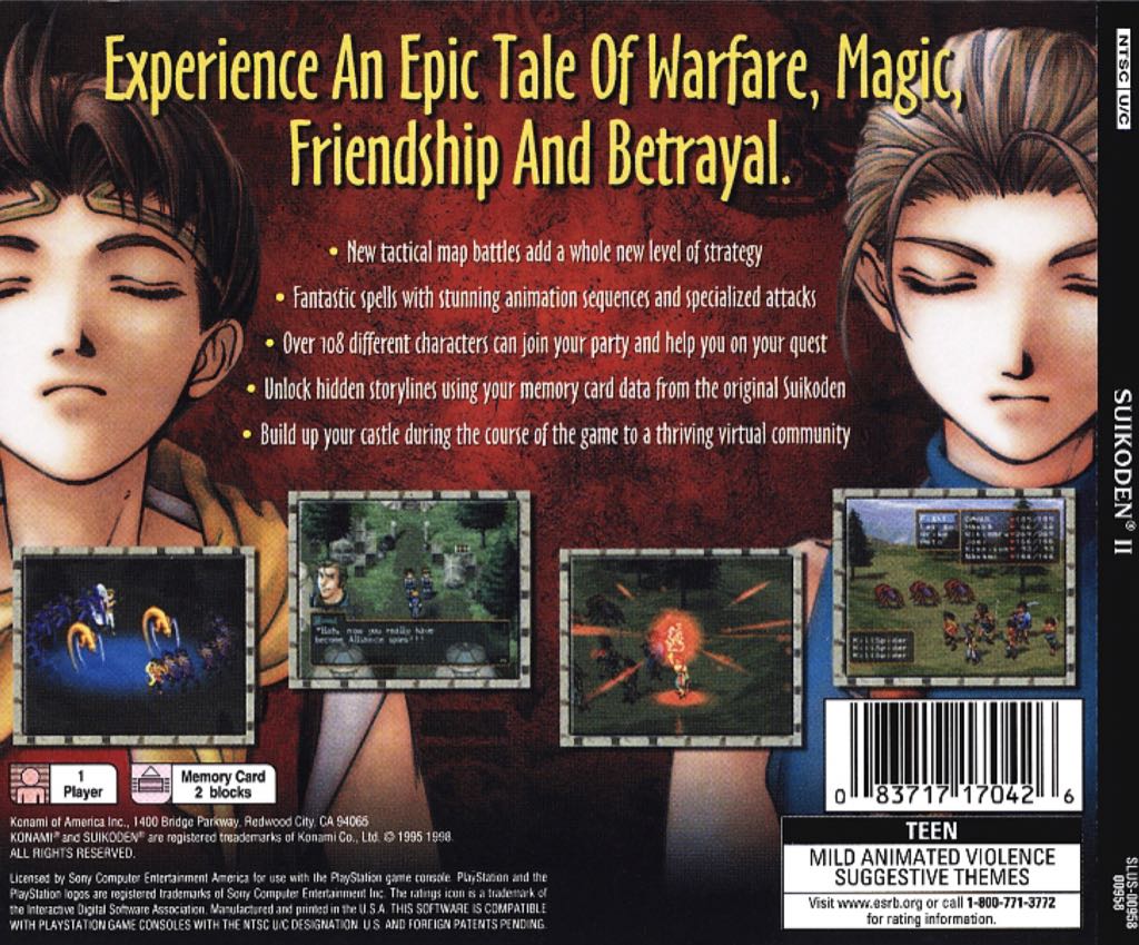 Suikoden II - Sony PlayStation (Konami - 1) video game collectible - Main Image 2