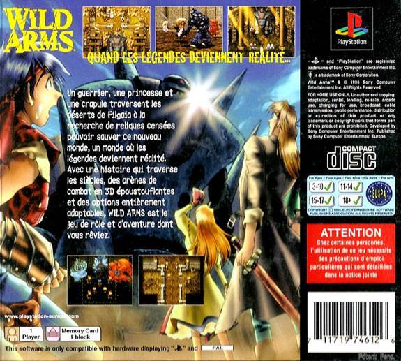 Wild Arms - Sony PlayStation Network (PSN) (Sony Computer Entertainment - 1) video game collectible [Barcode 711719745822] - Main Image 2