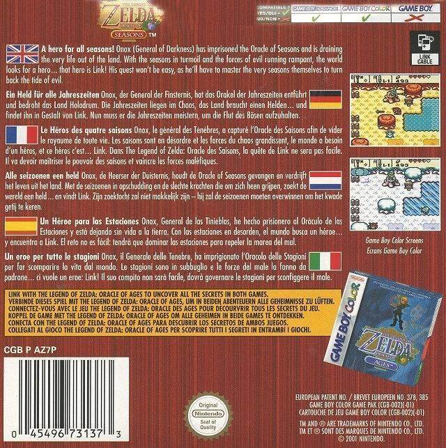 Oracle of Seasons - Nintendo Game Boy Color (Nintendo - 1) video game collectible [Barcode 045496731373] - Main Image 2