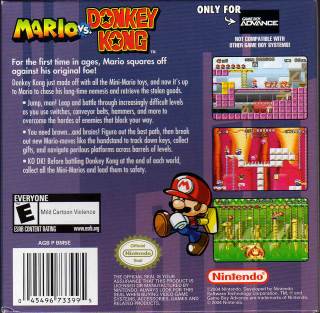Mario Vs. Donkey Kong - Nintendo Game Boy Advance (GBA) (Nintendo - 1) video game collectible [Barcode 045496733995] - Main Image 2