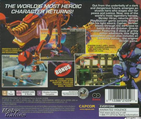 Strider 2 - Sony PlayStation (Capcom - 1) video game collectible [Barcode 013388210596] - Main Image 2